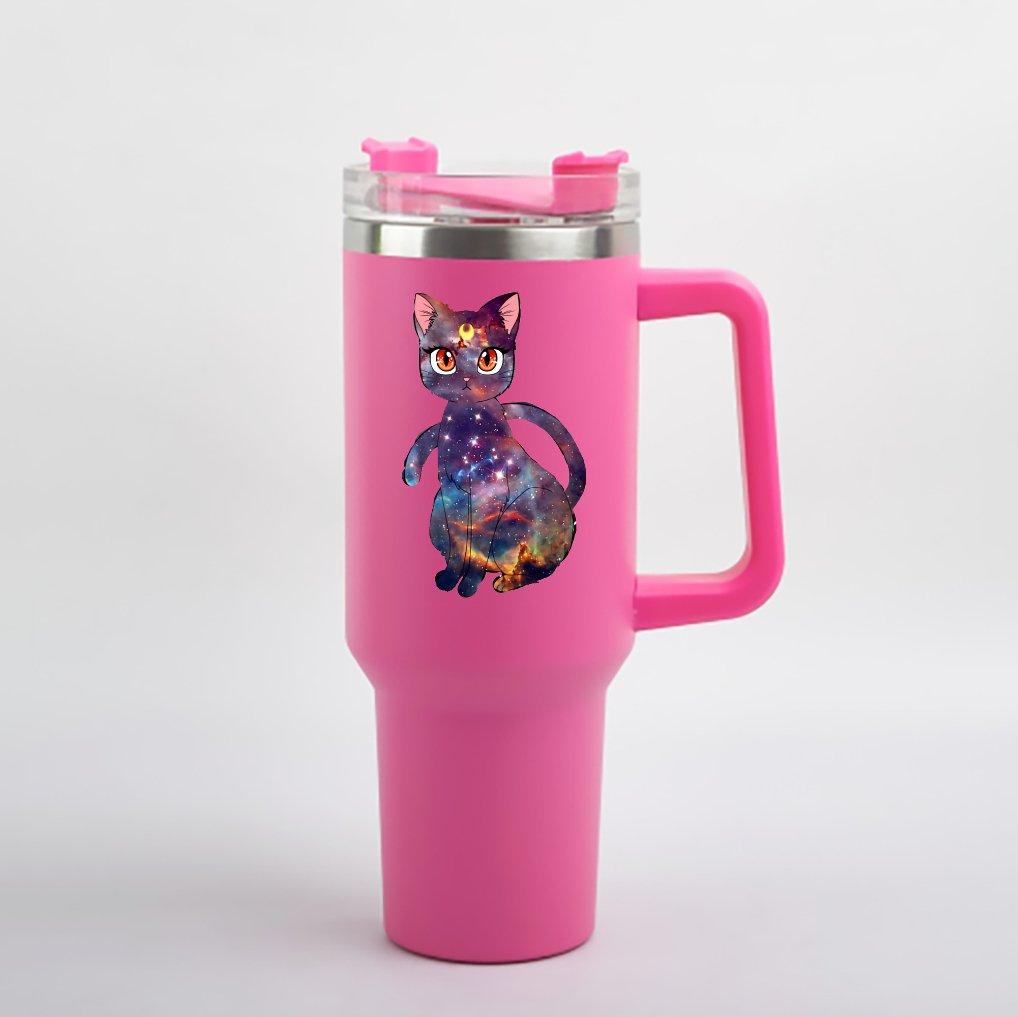 （画像用） 美少女戦士セーラームーン Sailor Moon 1200mL車用タンブラー - クリスタルステッカー（プラスチックストロー付き）